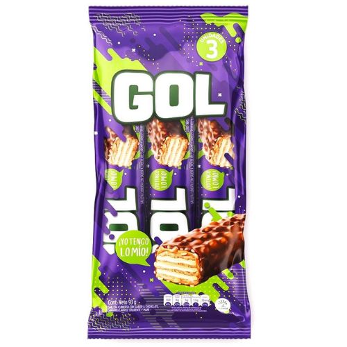 Chocolatina Gol 3 unidades 93gr Snack